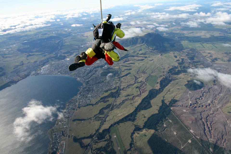 Sky Diving in New Zealand Lake Taupo